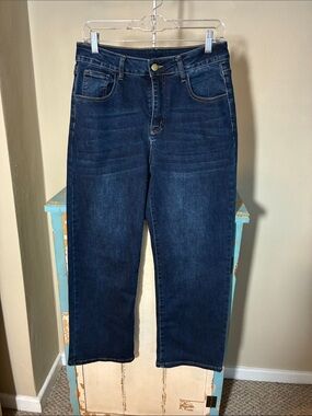 Women's Straight-Leg Jeans — Dark Blue Wash